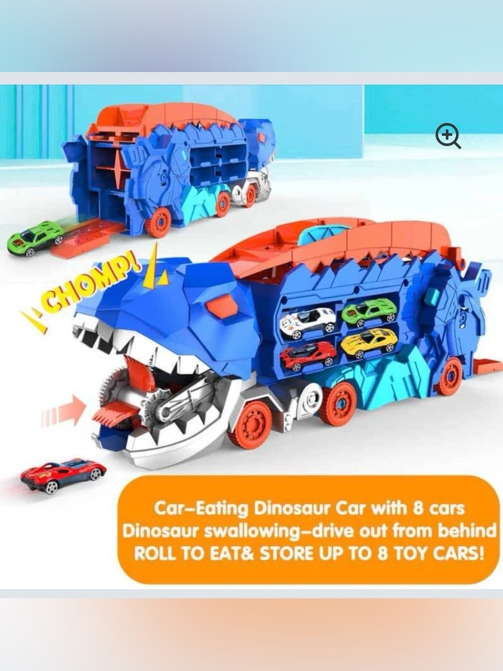 Dinosaur car carrier monster truck